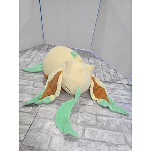 Pokemon Center Yellow Green Tan Sleeping Leafeon Plush Stuffed Animal Toy